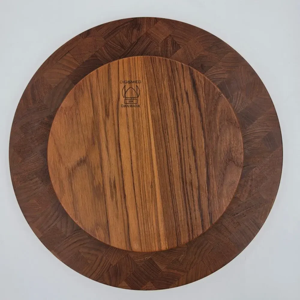 Vintage Digsmed Denmark Teak Lazy Susan Rotating Serving Board Tray Complete 304
